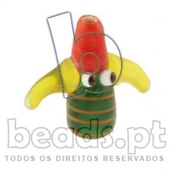 Conta Boneco em Vidro Colorido