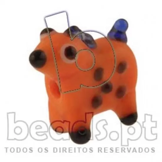 Conta Boneco em Vidro Colorida