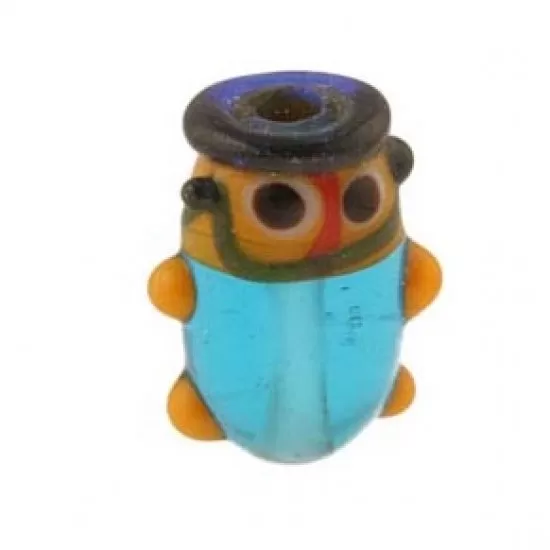 Conta Boneco em Vidro Colorida