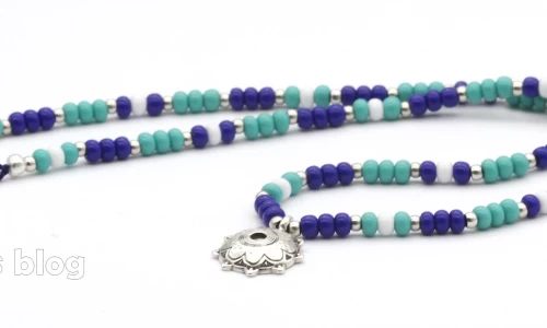 Colar Flor Étnica e Missangas