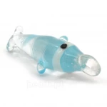 Pendente Peixe em Vidro Azul Claro 33mm