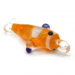 Pendente Peixe em Vidro Laranja 33mm
