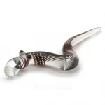 Pendente Cobra em Vidro Preto e Transparente 55mm
