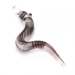 Pendente Cobra em Vidro Preto e Transparente 55mm