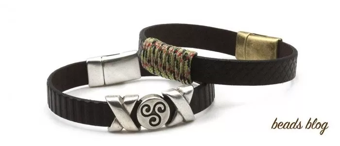 Pulseiras com Couro Gravado