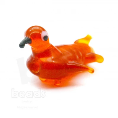 Conta Pato em Vidro Laranja