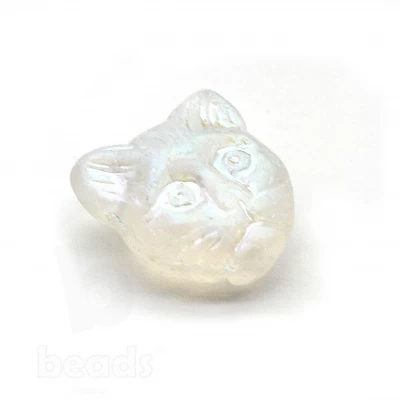 Conta  Gato em Vidro com Brilho AB
