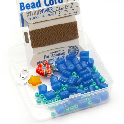 Kit Colar DIY Contas Checas Prateado