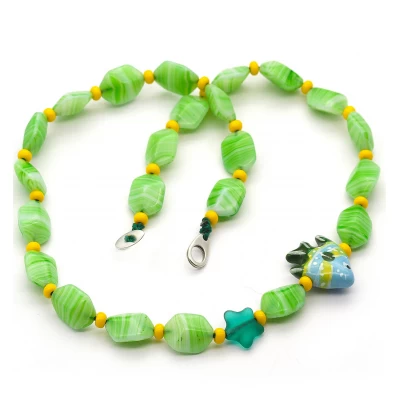 Kit Colar DIY Contas Checas Verde