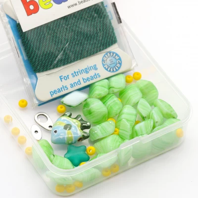 Kit Colar DIY Contas Checas Verde