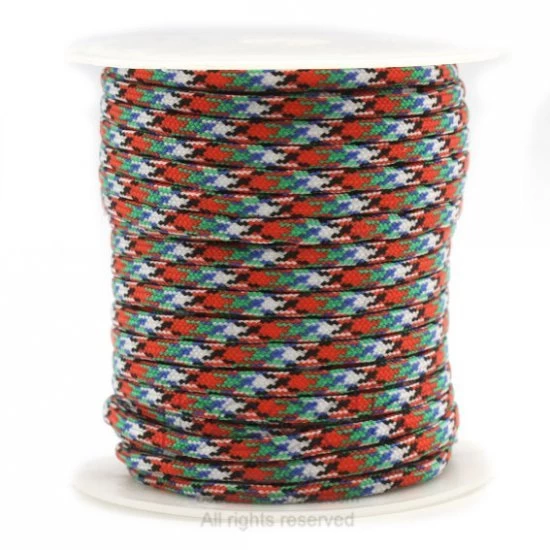 Fio Paracord 4 mm Multicolor Vermelho