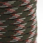 Fio Paracord 4 mm Verde Tropa Castanho e Branco