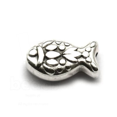Conta Peixe com Desenhos 10 x 8 mm