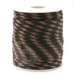 Fio Paracord 4 mm Verde Tropa Castanho e Branco