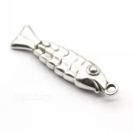 Pendente Peixe Prateado 40mm com Argola