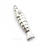 Pendente Peixe Prateado 40mm com Argola