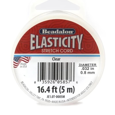 Fio Elástico Beadalon Elasticity 0,8 mm Transparente