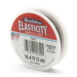 Fio Elástico Preto Beadalon Elasticity 0,5 mm