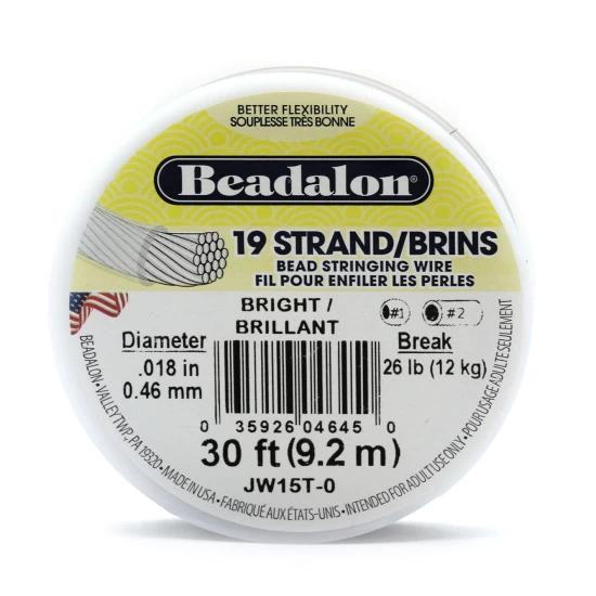 Cabo de Aço Beadalon 0,46 mm Bright – 9,2 m