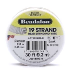 Cabo de Aço Beadalon 0,46 mm Dourado – 9,2 m